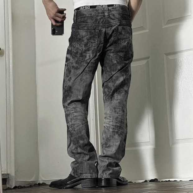 워시드 데님팬츠 돌청