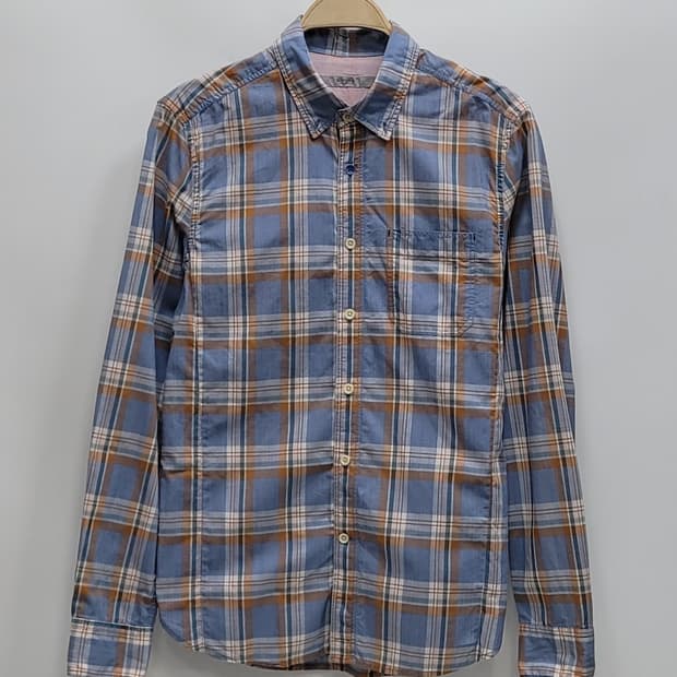 Series 시리즈 코튼 체크 셔츠 / 남 95 BL (추천 S)
z4b