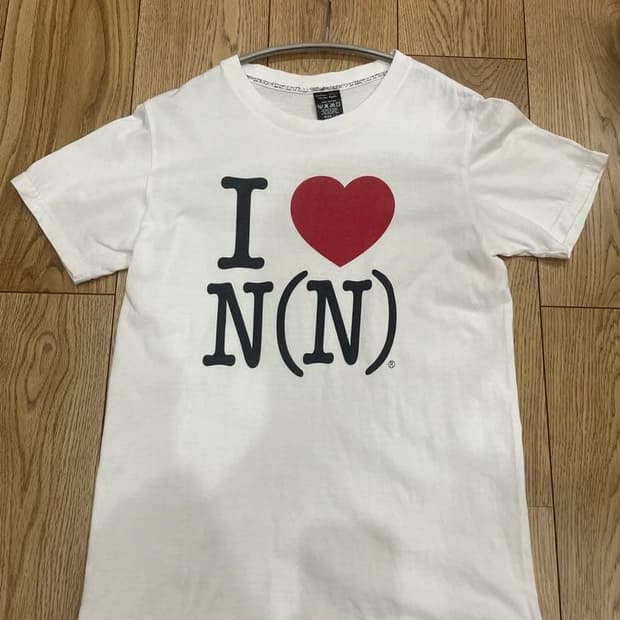 06SS 넘버 나인 I Love N(N) 프린트 반팔티
