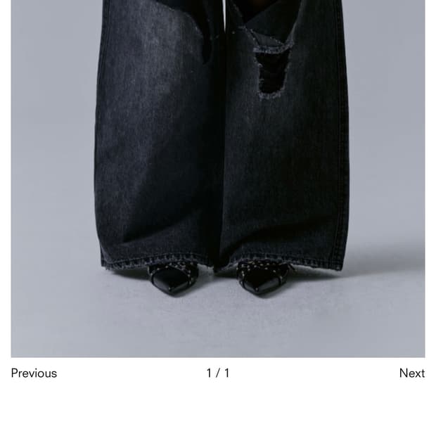 트리밍버드 컷아웃 데미지 데님 팬츠 Flip Cut-out Damage 