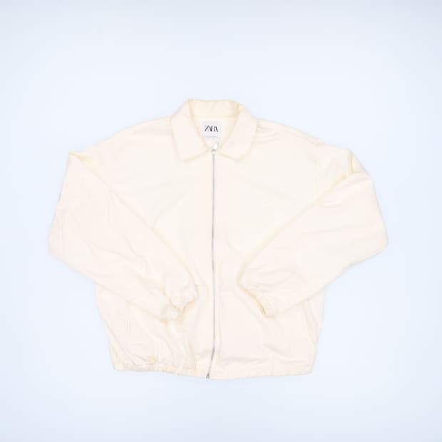 [XL] 자라 남성 화이트 블루종 자켓 0120J