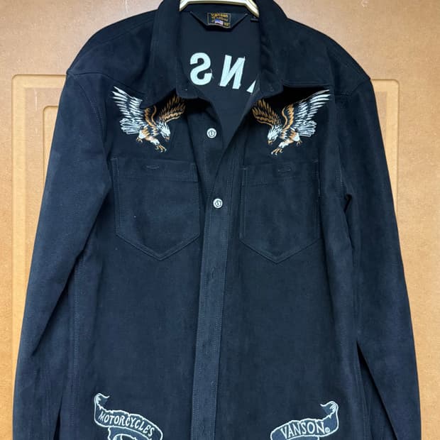 벤슨 스웨이드 셔츠 자켓 L Vanson leathers