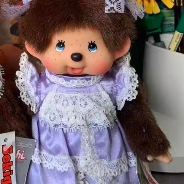 정품 라벤더 퍼플 보라 레이스 원피스 몬치치 인형 S