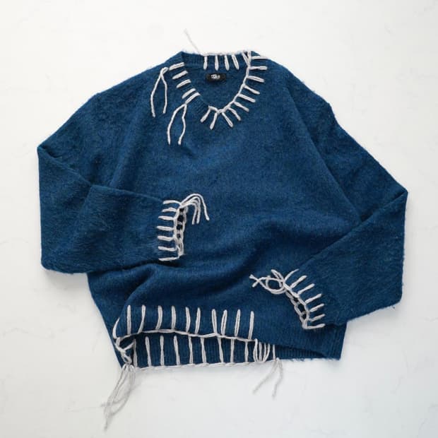 TΣist Handw Stitch Brushed Knit Sweater 