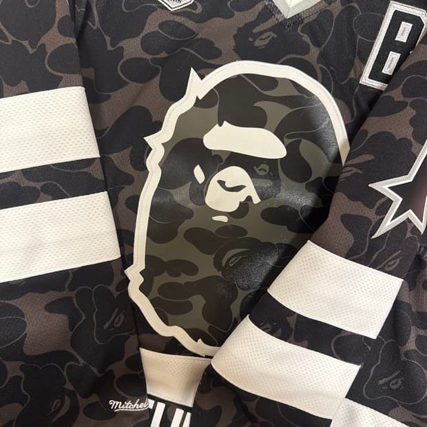 베이프 X 미첼엔네스 NHL 메쉬 하키 롱슬리브 져지 티셔츠