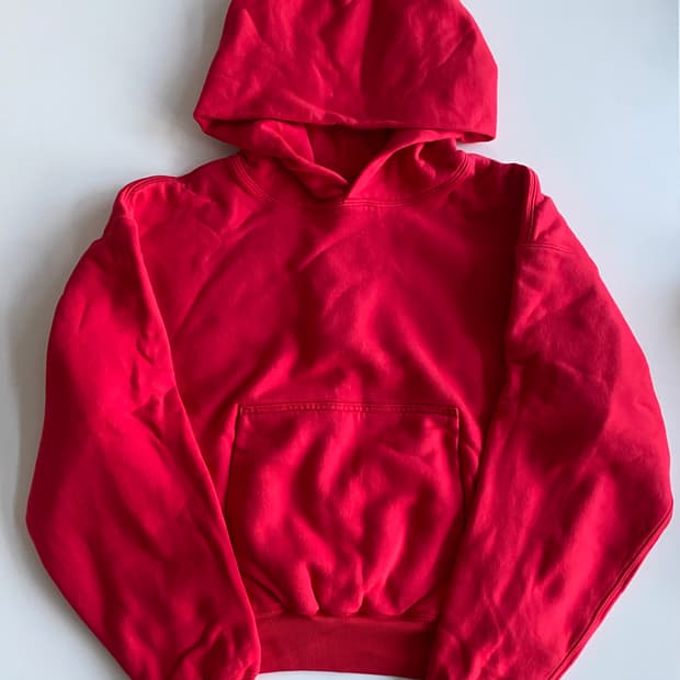 이지 갭 후드 레드 s