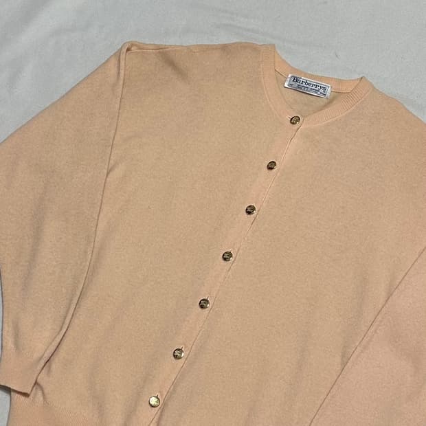 40 버버리 여성용 울 라운드넥 가디건