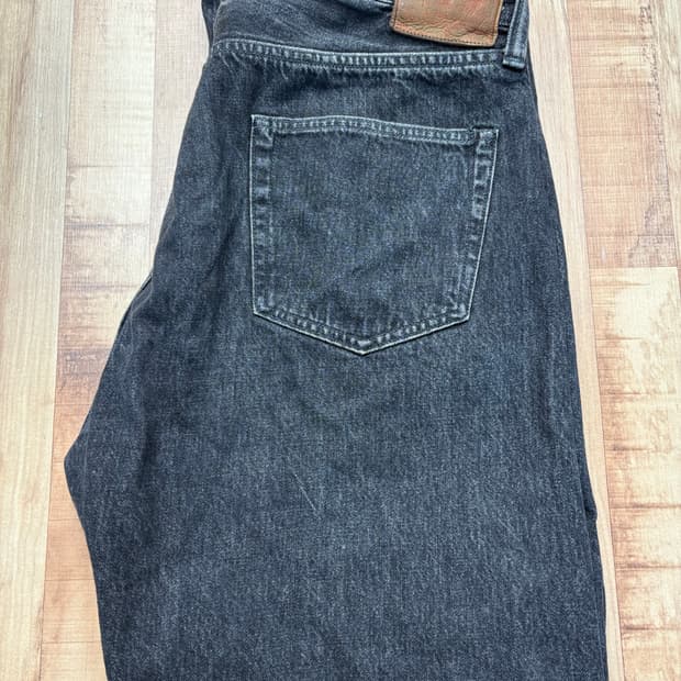 슈가케인 1947 하드 워시 셀비지 블랙 데님 36사이즈