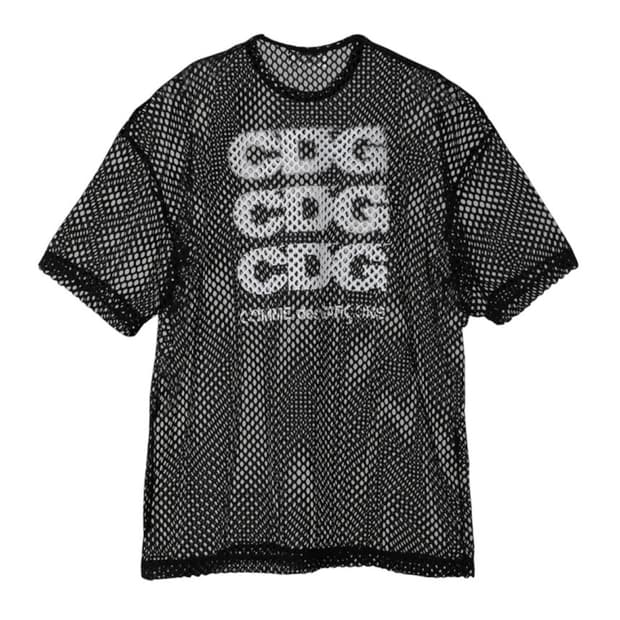 [M][105] 꼼데가르송 CDG 오버사이즈 메쉬 티셔츠 블랙
