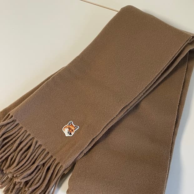 정품 메종키츠네 23ss 폭스헤드 머플러