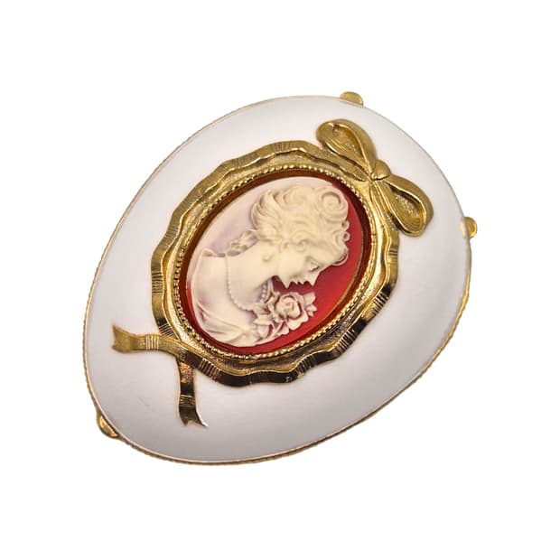80s 프린스 엔틱 카메오 에그 오르골 보석함