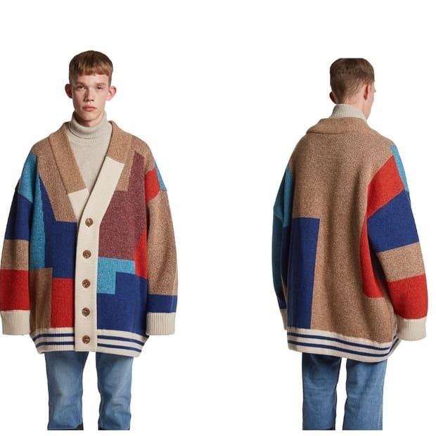 트렁크프로젝트 컬러 믹스 헤비 가디건 S