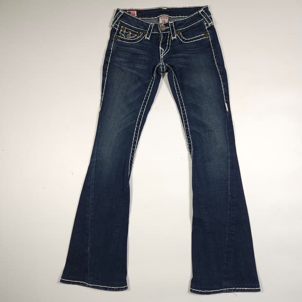 트루릴리전 로우라이즈 부츠컷 데님팬츠 