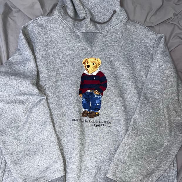 폴로 베어 후드티 후디 그레이