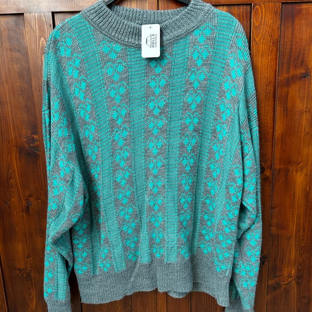 그레이 민트 오버핏 니트 