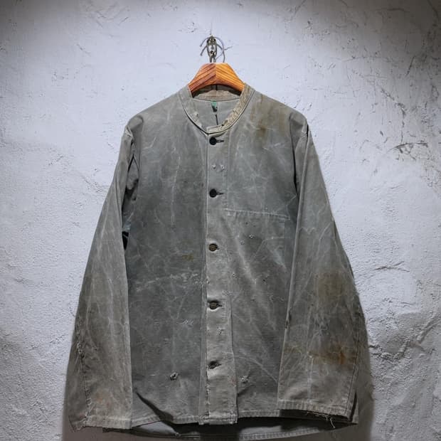 Vintage Hard Fade French Work Jacket 