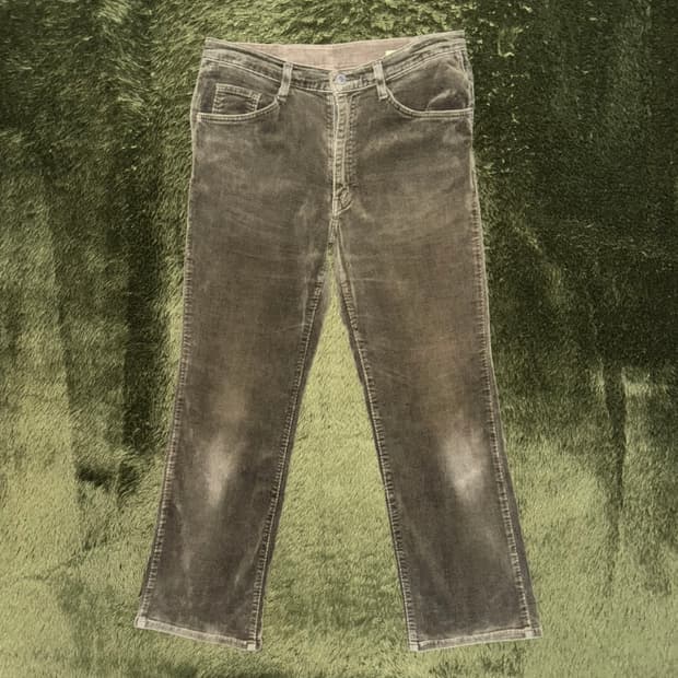 레이디 랭글러 재팬 모던 베이직 라인 코듀로이 부츠컷 팬츠 올리브