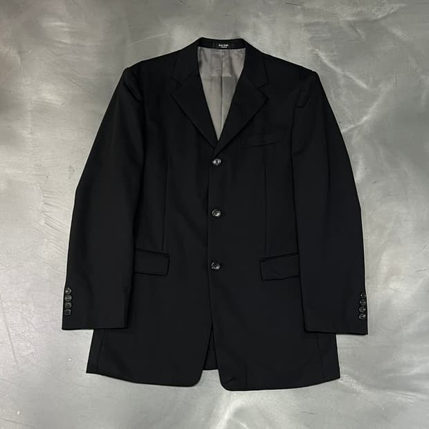  요지야마모토 스트라이프 울 블레이저 y16170