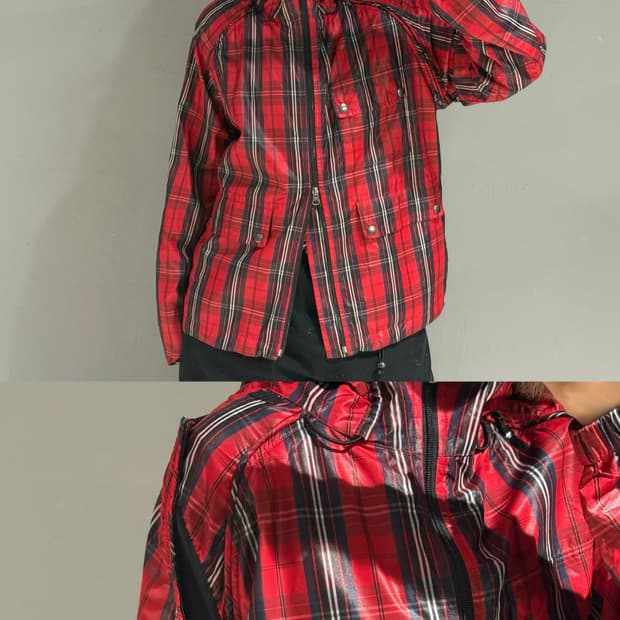 check pattern transform windbreaker 