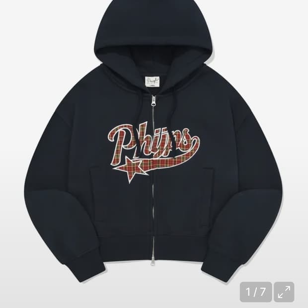 피지컬 디파트먼트  크롭 스타테일 후드집업 레드