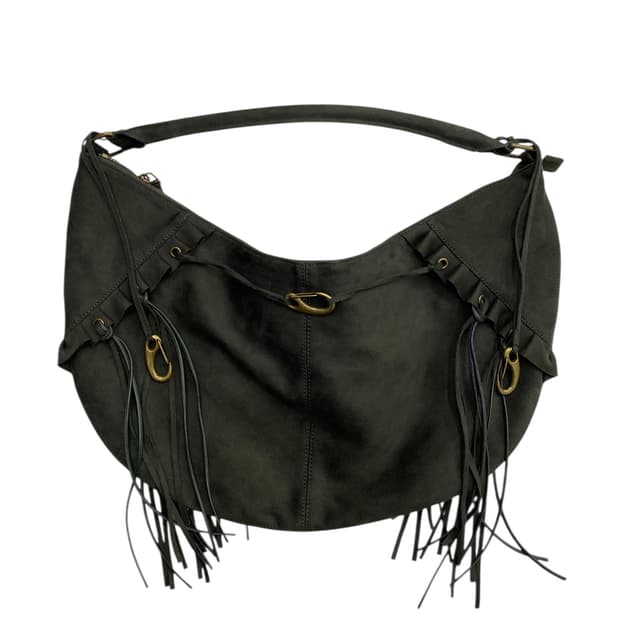 스컬프터 프린지 숄더백 카키