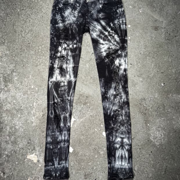 Tie-Dye Distressed Skinny Jeans