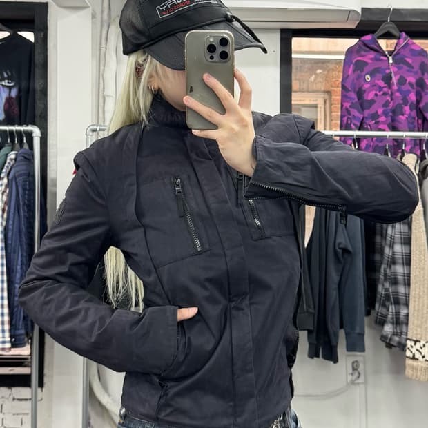 아르마니 익스체인지 사이드패치 코튼자켓