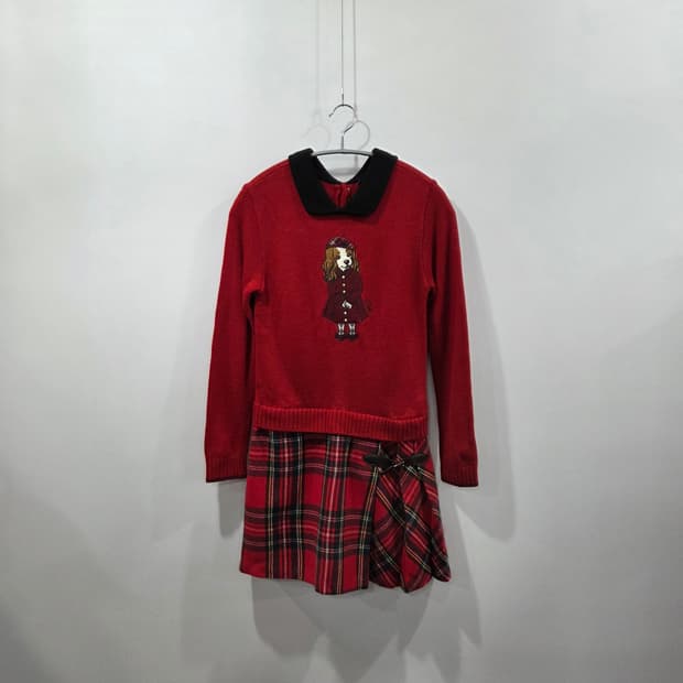 닥스 키즈 울 블렌드 니트 원피스 150/13Y