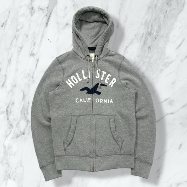 홀리스터 y2k 아치로고 후드집업 