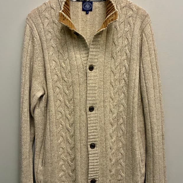 (XL)J.PRESS 제이프레스 울 니트 케이블 가디건 베이지