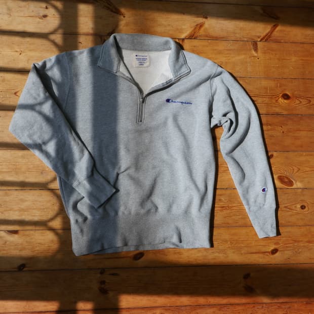 챔피온 하프집업 스웻 맨투맨