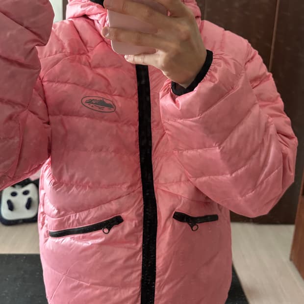 Corteiz 핑크 경량패딩 M
