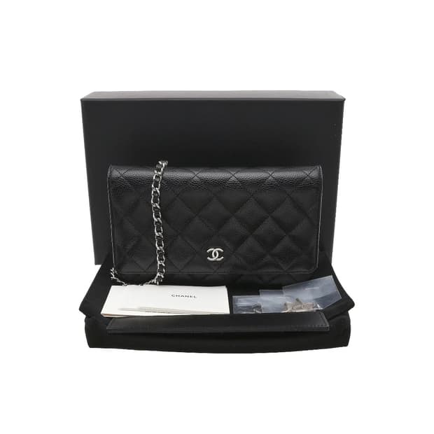 [S급] 샤넬 클래식 그레인드 카프스킨 & 실버 메탈 체인 판매합니다!!
