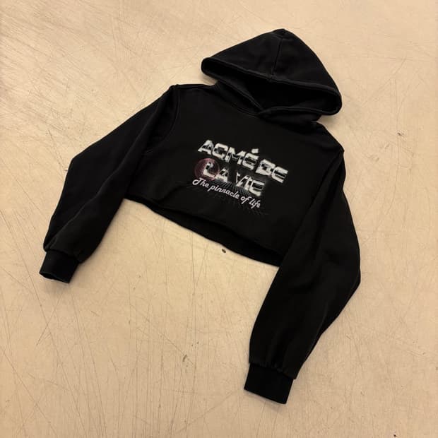 아크메드라비 빅로고 크롭 후드티