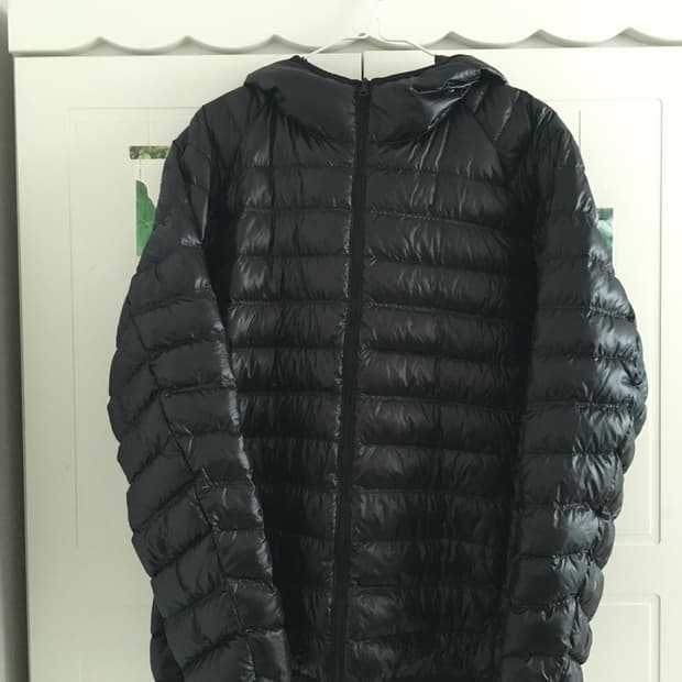 (S) 유니클로 후드 경량패딩 다운자켓 블랙