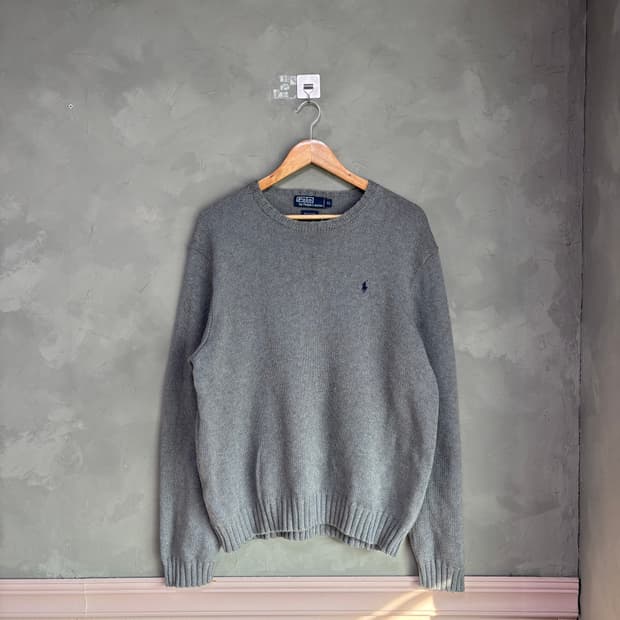 폴로 랄프로렌 라운드넥 니트 그레이