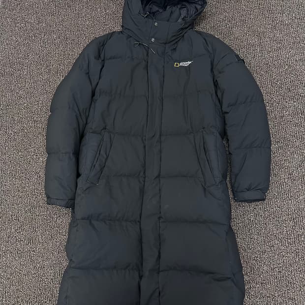 내셔널지오그래픽 덕다운 롱패딩 블랙 105(XL)