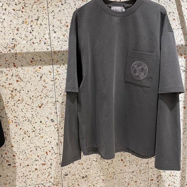 솔리드옴므 피그먼트 레이어드 롱슬리브 48.