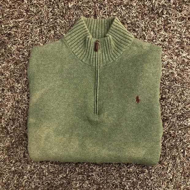 폴로 랄프로렌 하프집업 코튼 니트