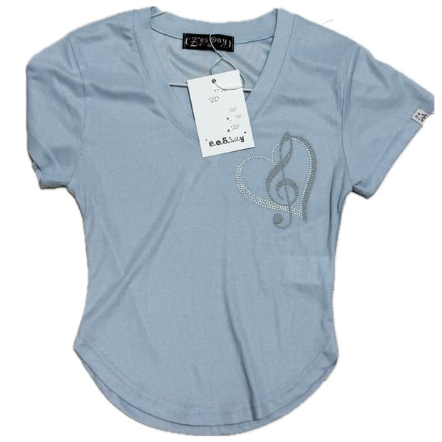 에세이 하트 탑 스카이블루