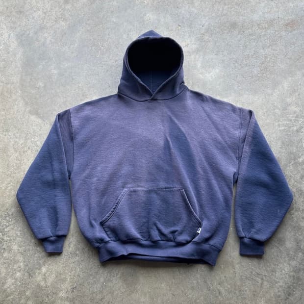 빈티지 선페이드 Russell Atheltic Hoodie Navy XL