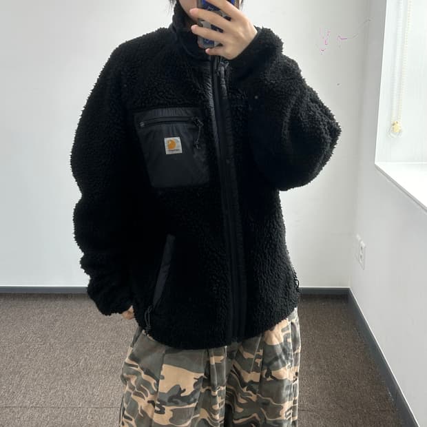 Carhartt 칼하트 블랙 후리스 자켓