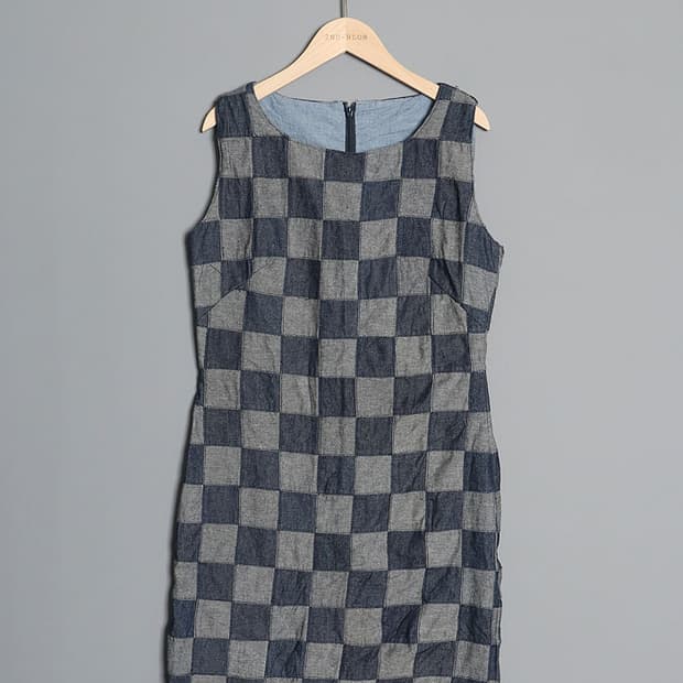 Non PatchWork Denim One-Piece