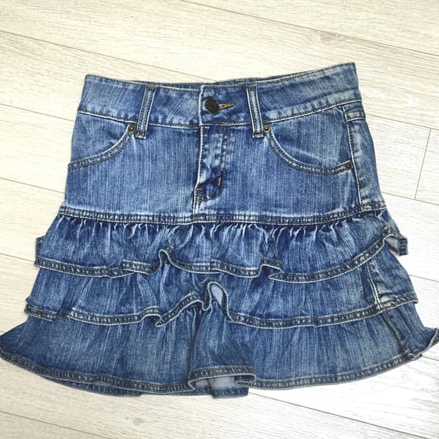 (Vintage) 빈티지 캉캉 미니 청스커트