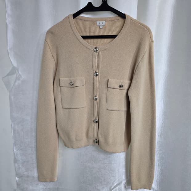SIE 베이지색 크롭 가디건 (1860)