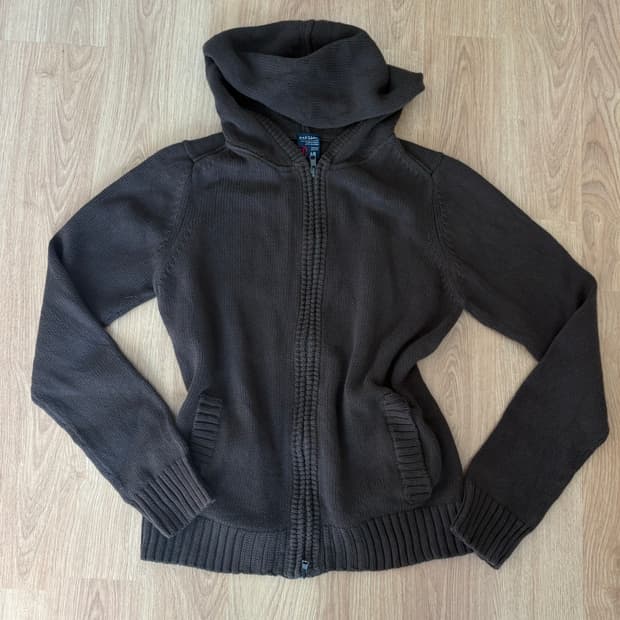 일본 빈티지 니트 후드집업