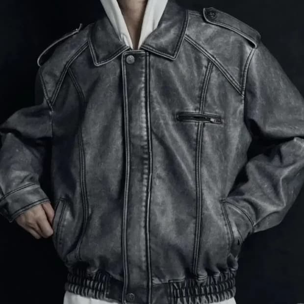 시너진 레더 봄버 그레이