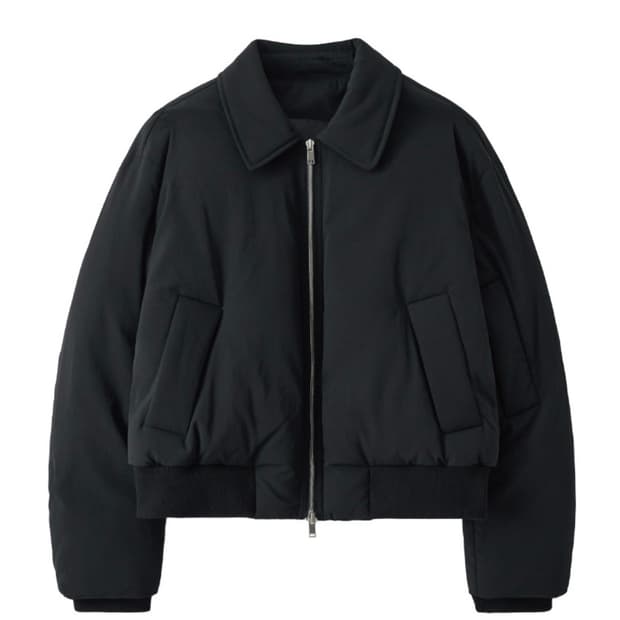 노이어 패디드 울 크롭 블루종 52사이즈