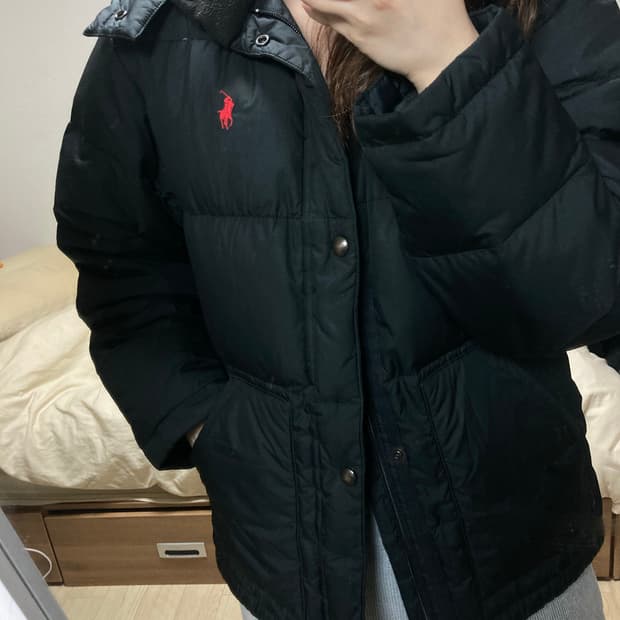 폴로 패딩 블랙 