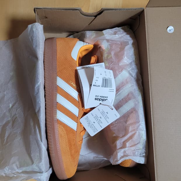 아디다스 삼바 OG 오렌지 러쉬 265